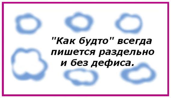 Как пишется "как будто"