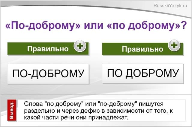 По доброму как пишется